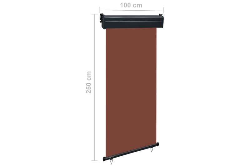 Balkongmarkis 100x250 cm brun - Brun - Fönstermarkis - Markiser