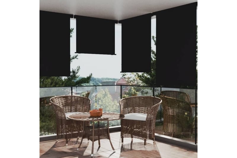 Balkongmarkis 117x250 cm svart - Svart - Fönstermarkis - Markiser - Solskydd fönster