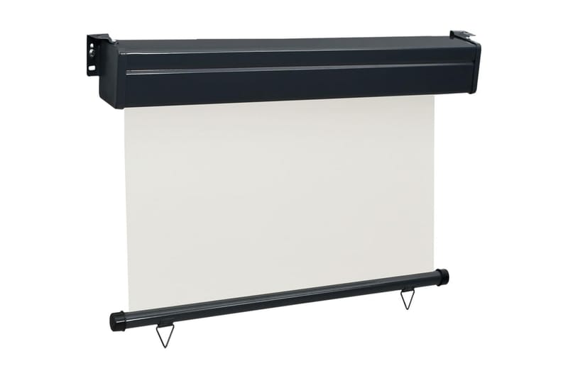 Balkongmarkis 120x250 cm gräddvit - Vit - Utemöbler - Solskydd - Markiser - Fönstermarkis