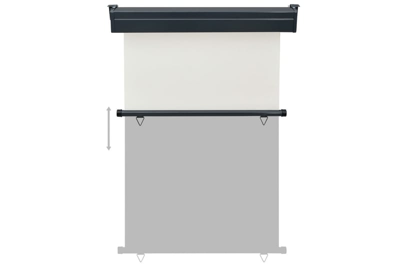 Balkongmarkis 120x250 cm gräddvit - Vit - Utemöbler - Solskydd - Markiser - Fönstermarkis