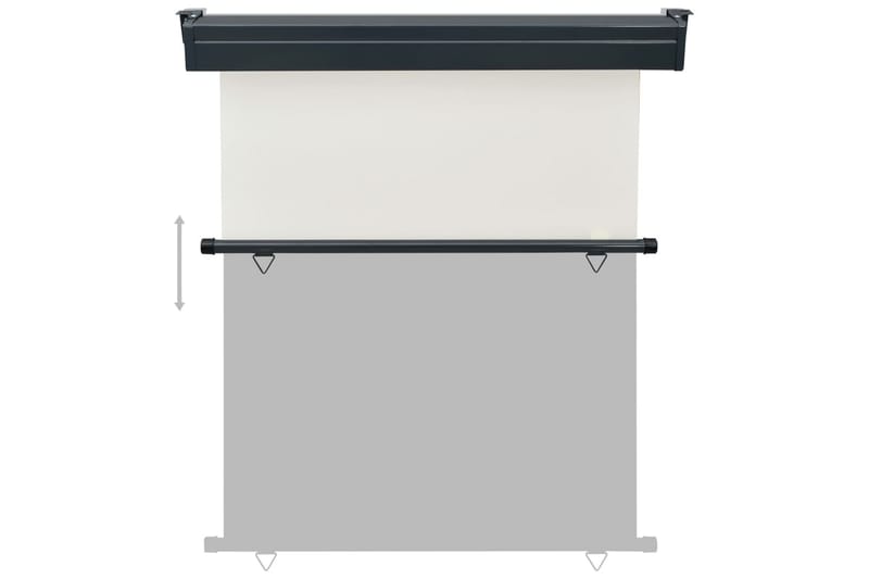 Balkongmarkis 140x250 cm gräddvit - Vit - Utemöbler - Solskydd - Markiser - Fönstermarkis