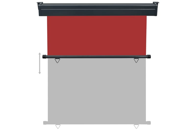 Balkongmarkis 170x250 cm röd - Röd - Utemöbler - Solskydd - Markiser - Fönstermarkis