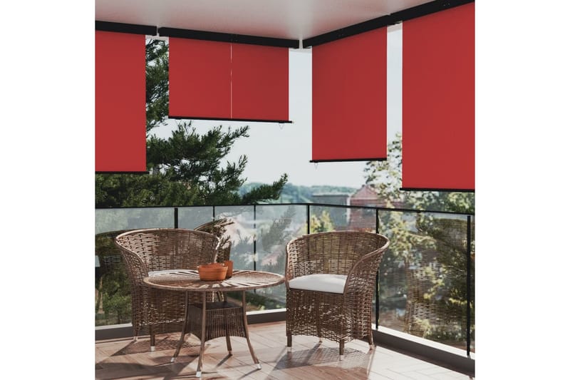 Balkongmarkis 170x250 cm röd - Röd - Markiser - Balkongmarkis - Balkongskydd & insynsskydd balkong - Sidomarkis