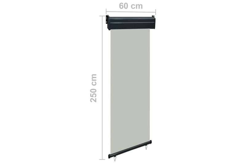Balkongmarkis 60x250 cm grå - Grå - Utemöbler - Solskydd - Markiser - Fönstermarkis