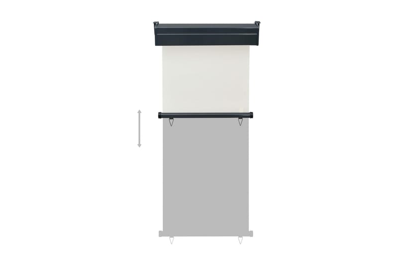 Balkongmarkis 80x250 cm gräddvit - Vit - Utemöbler - Solskydd - Markiser - Fönstermarkis