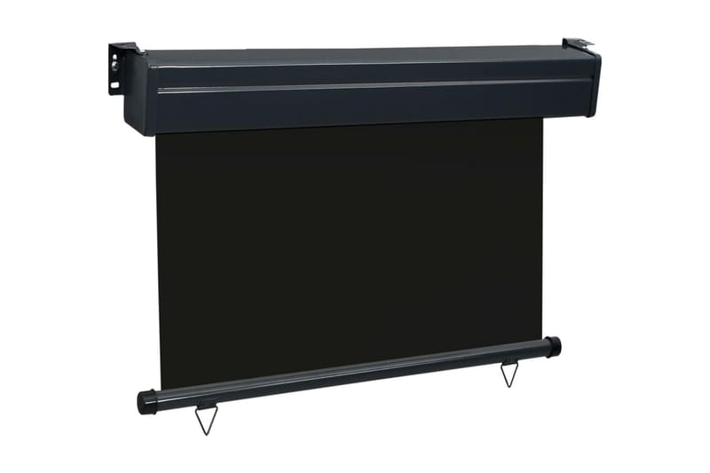 Balkongmarkis 80x250 cm svart - Svart - Fönstermarkis - Markiser