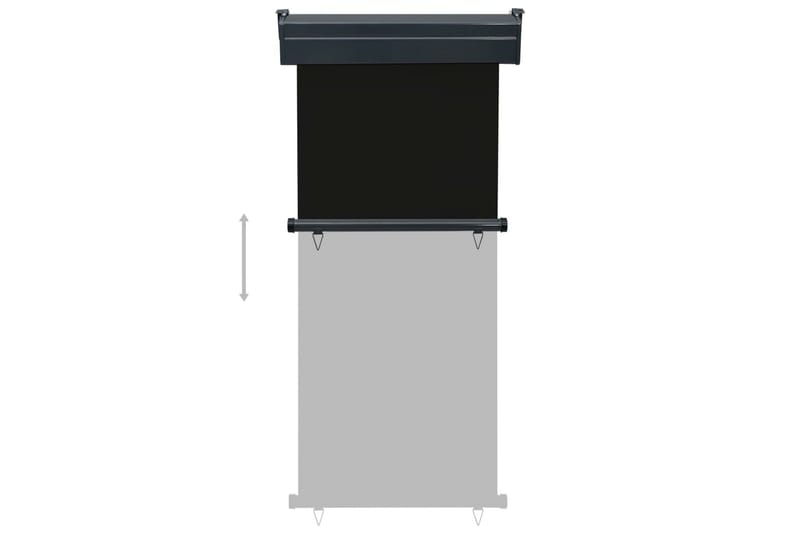 Balkongmarkis 80x250 cm svart - Svart - Utemöbler - Solskydd - Markiser - Fönstermarkis