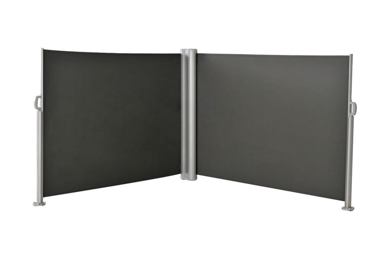 Dubbelsidig sidomarkis 1,6x6 m - Grå - Balkongmarkis - Markiser - Sidomarkis - Balkongskydd & insynsskydd balkong