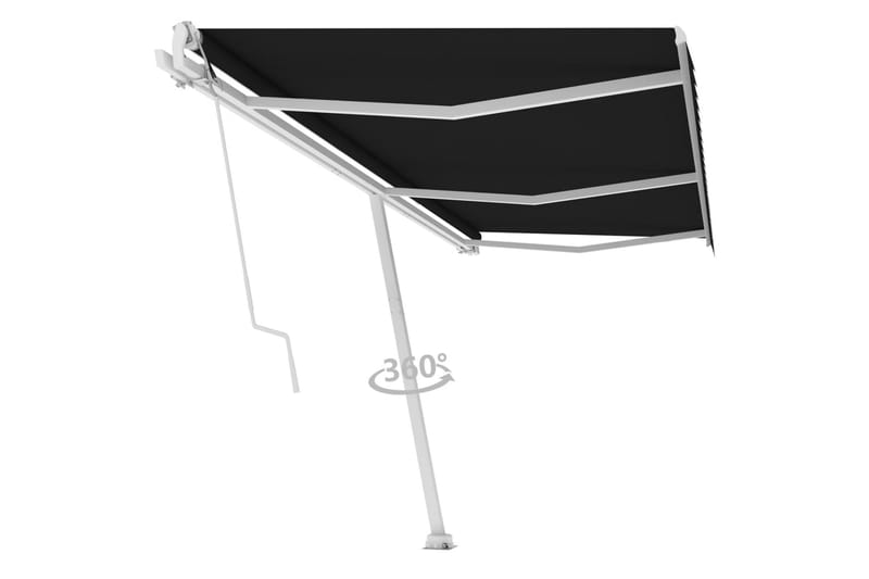 Fristående automatisk markis 600x300 cm antracit - Grå - Utemöbler - Solskydd - Markiser - Balkongmarkis
