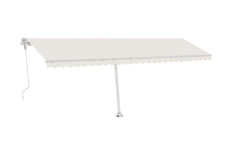 Fristående automatisk markis 600x300 cm gräddvit - Vit - Utemöbler - Solskydd - Markiser - Balkongmarkis