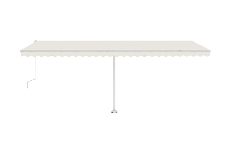 Fristående automatisk markis 600x300 cm gräddvit - Vit - Utemöbler - Solskydd - Markiser - Balkongmarkis