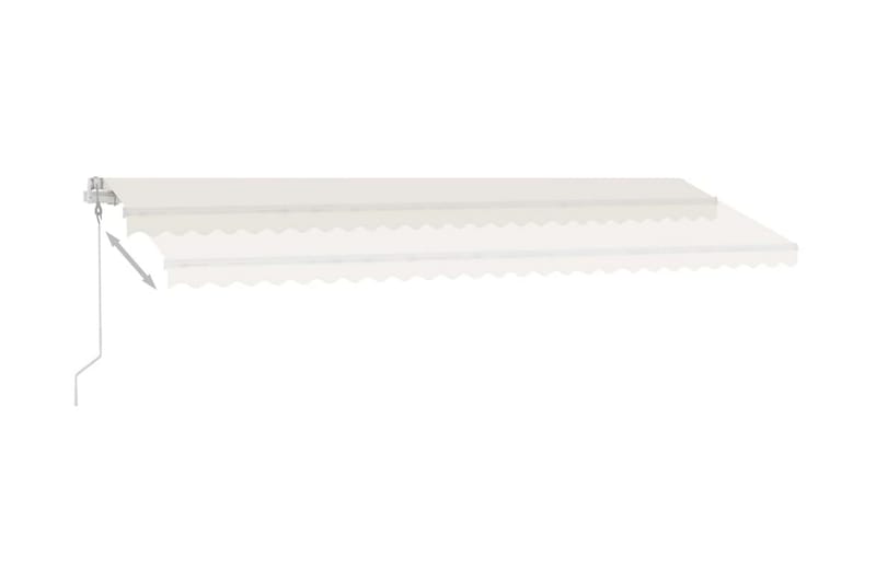 Fristående automatisk markis 600x300 cm gräddvit - Vit - Utemöbler - Solskydd - Markiser - Balkongmarkis