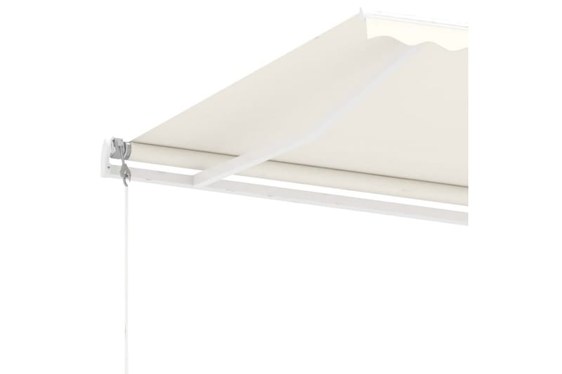 Fristående automatisk markis 600x300 cm gräddvit - Vit - Utemöbler - Solskydd - Markiser - Balkongmarkis