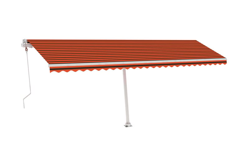 Fristående automatisk markis 600x300 cm orange/brun - Orange - Utemöbler - Solskydd - Markiser - Balkongmarkis