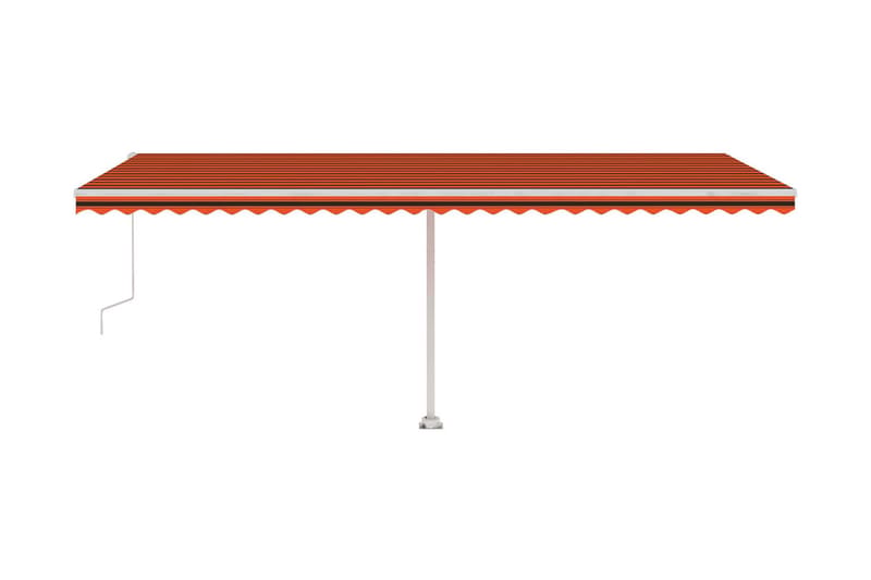 Fristående automatisk markis 600x300 cm orange/brun - Orange - Utemöbler - Solskydd - Markiser - Balkongmarkis