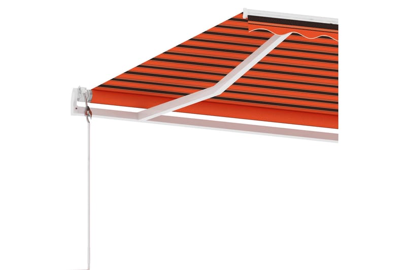 Fristående automatisk markis 600x300 cm orange/brun - Orange - Utemöbler - Solskydd - Markiser - Balkongmarkis