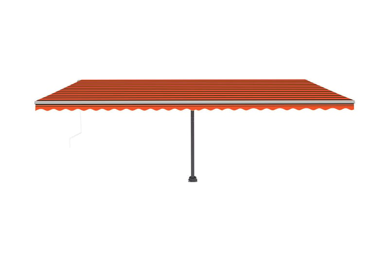 Fristående automatisk markis 600x300 cm orange/brun - Orange - Fönstermarkis - Markiser