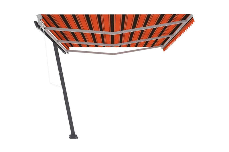 Fristående automatisk markis 600x300 cm orange/brun - Orange - Fönstermarkis - Markiser