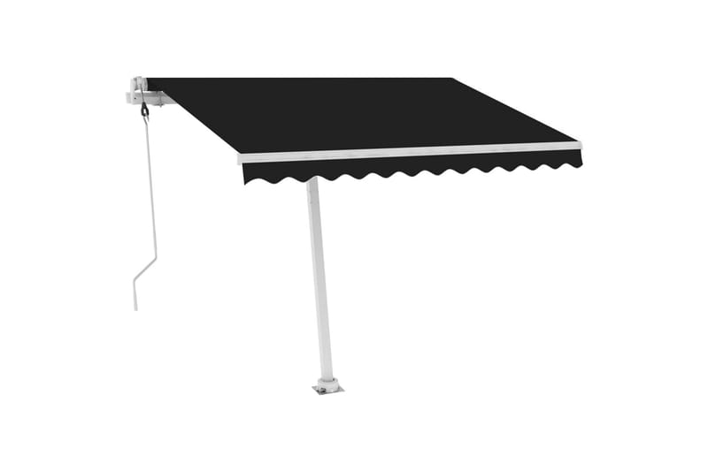 Fristående markis automatisk 300x250 cm antracit - Grå - Utemöbler - Solskydd - Markiser - Balkongmarkis
