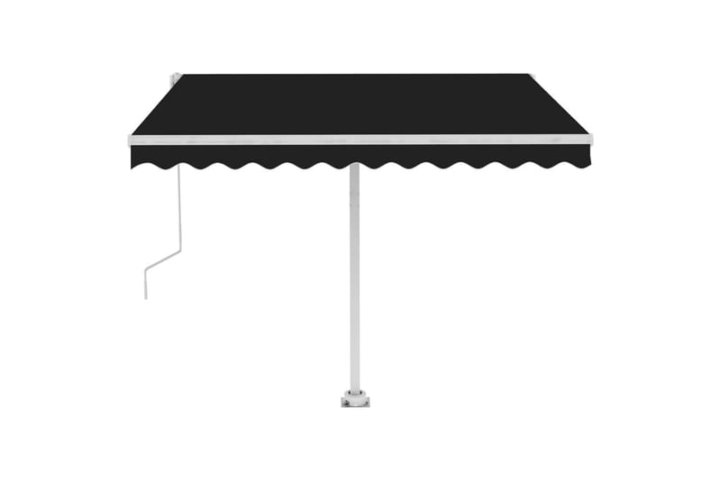 Fristående markis automatisk 300x250 cm antracit - Grå - Utemöbler - Solskydd - Markiser - Balkongmarkis