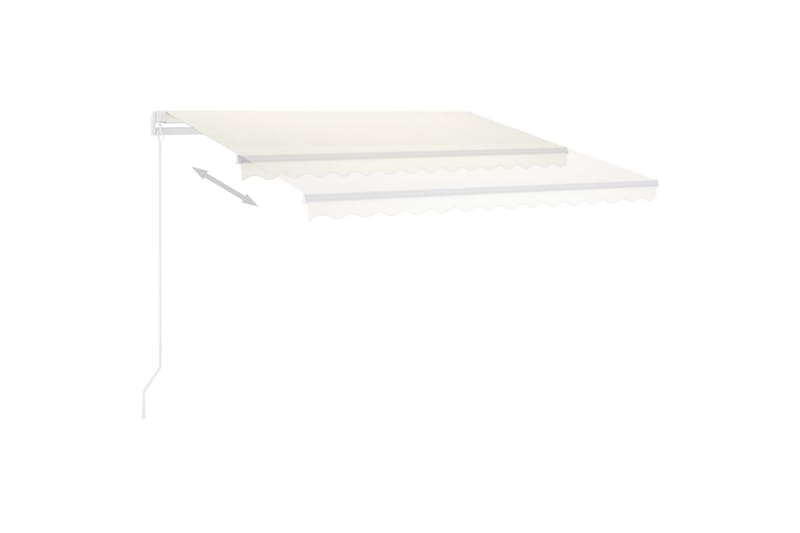 Fristående markis automatisk 300x250 cm gräddvit - Vit - Utemöbler - Solskydd - Markiser - Balkongmarkis