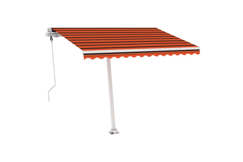 Fristående markis automatisk 300x250 cm orange/brun - Orange - Utemöbler - Solskydd - Markiser - Balkongmarkis