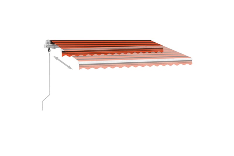 Fristående markis automatisk 300x250 cm orange/brun - Orange - Utemöbler - Solskydd - Markiser - Balkongmarkis