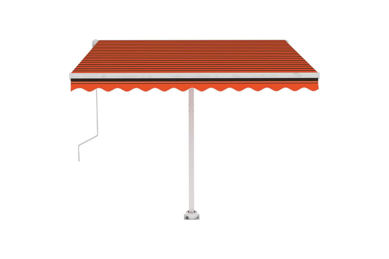 Fristående markis automatisk 300x250 cm orange/brun - Orange - Utemöbler - Solskydd - Markiser - Balkongmarkis