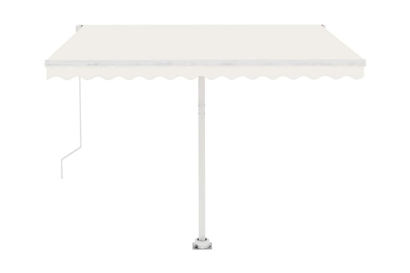 Fristående markis automatisk 350x250 cm gräddvit - Vit - Utemöbler - Solskydd - Markiser - Balkongmarkis