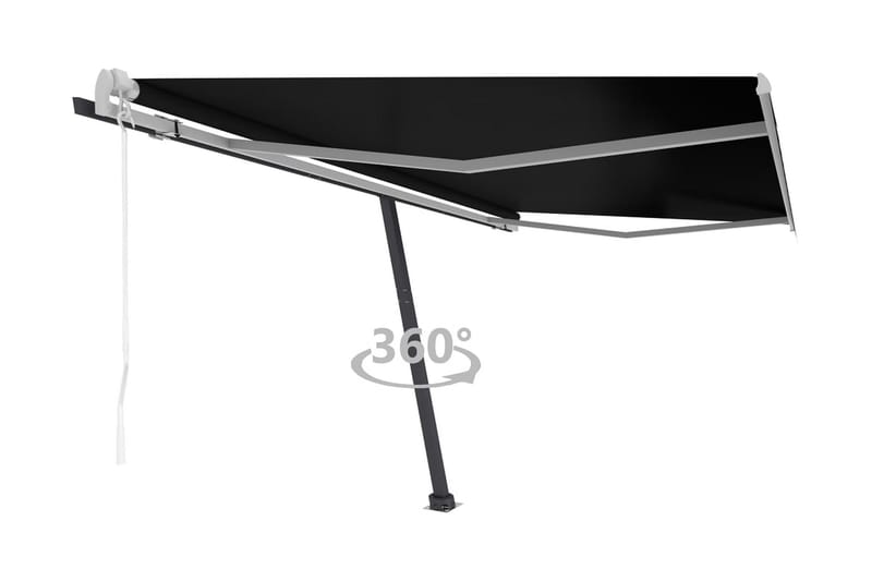 Fristående markis automatisk 400x300 cm antracit - Grå - Utemöbler - Solskydd - Markiser - Fönstermarkis