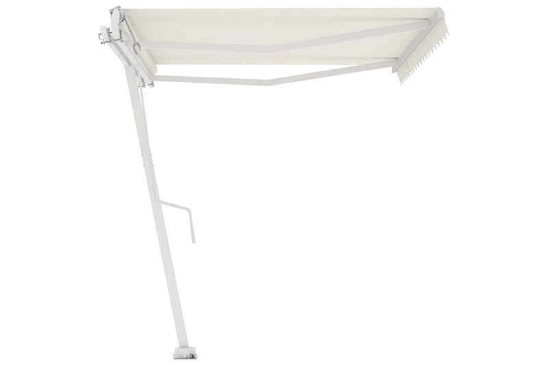 Fristående markis automatisk 400x300 cm gräddvit - Vit - Utemöbler - Solskydd - Markiser - Balkongmarkis