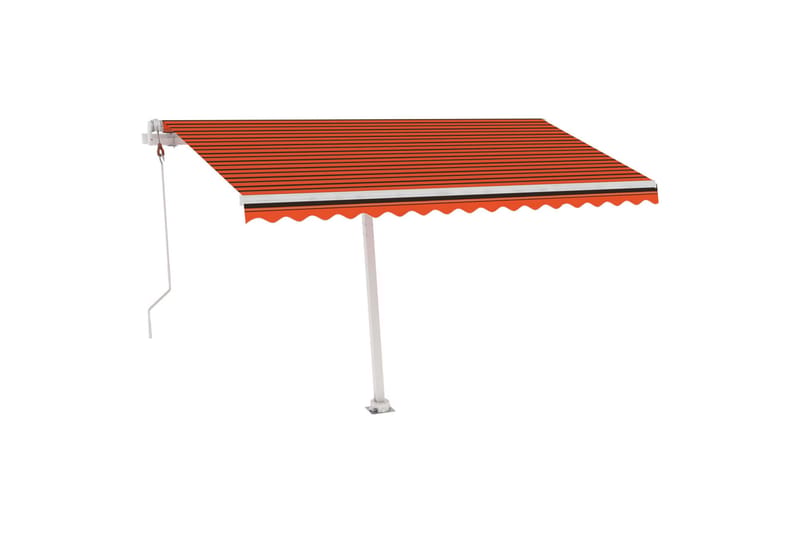 Fristående markis automatisk 400x300cm orange/brun - Orange - Utemöbler - Solskydd - Markiser - Balkongmarkis