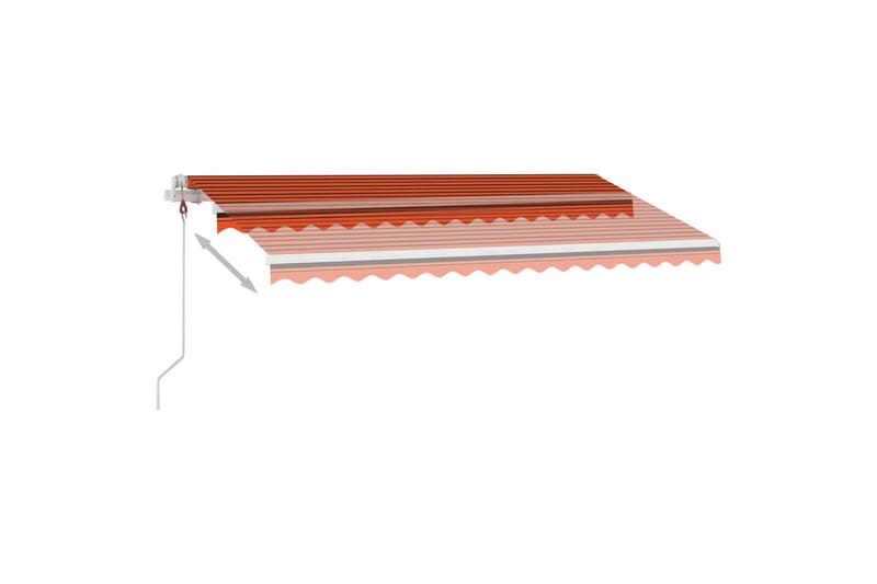 Fristående markis automatisk 400x300cm orange/brun - Orange - Utemöbler - Solskydd - Markiser - Balkongmarkis