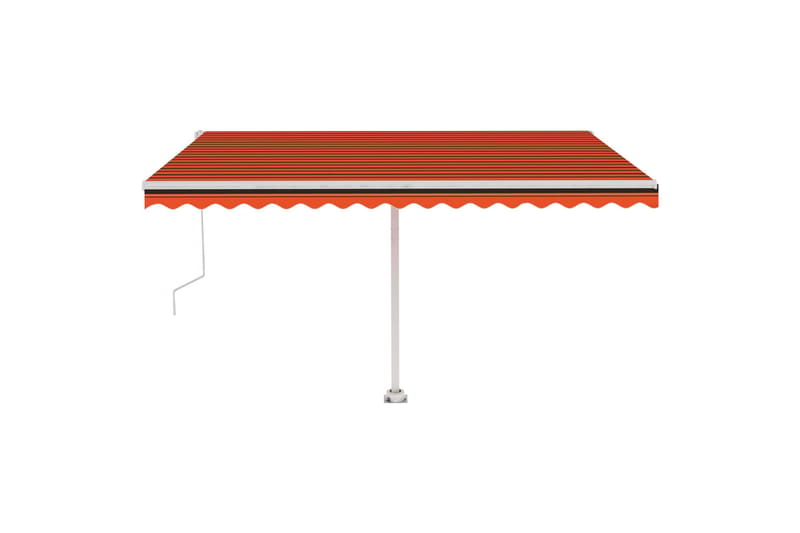 Fristående markis automatisk 400x300cm orange/brun - Orange - Utemöbler - Solskydd - Markiser - Balkongmarkis