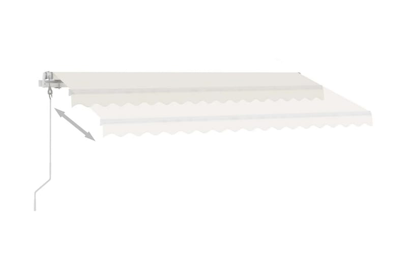Fristående markis automatisk 450x300 cm gräddvit - Vit - Utemöbler - Solskydd - Markiser - Balkongmarkis