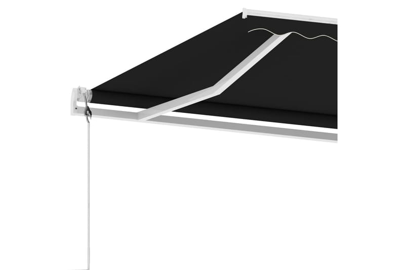 Fristående markis automatisk 500x300 cm antracit - Grå - Utemöbler - Solskydd - Markiser - Balkongmarkis