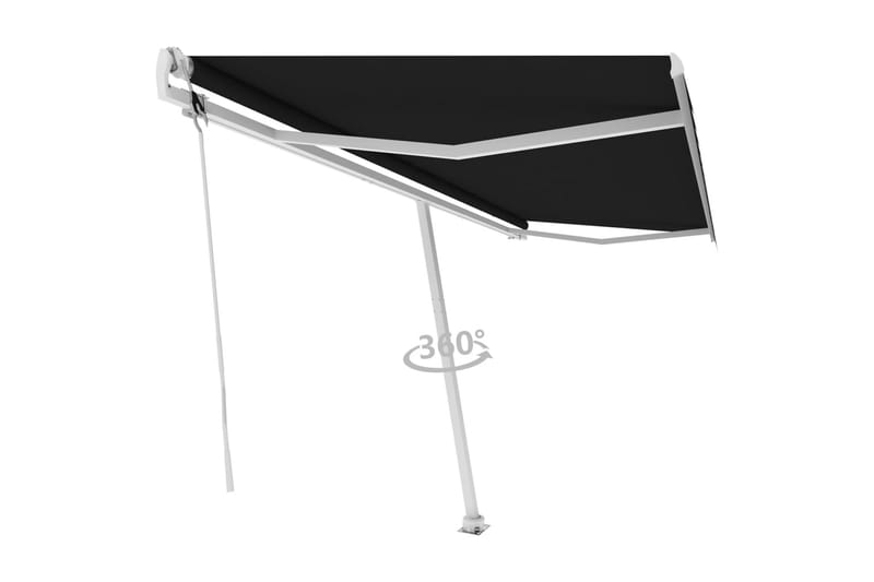 Fristående markis automatisk 500x300 cm antracit - Grå - Utemöbler - Solskydd - Markiser - Balkongmarkis