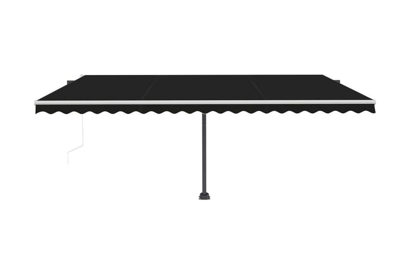 Fristående markis automatisk 500x300 cm antracit - Grå - Utemöbler - Solskydd - Markiser - Fönstermarkis