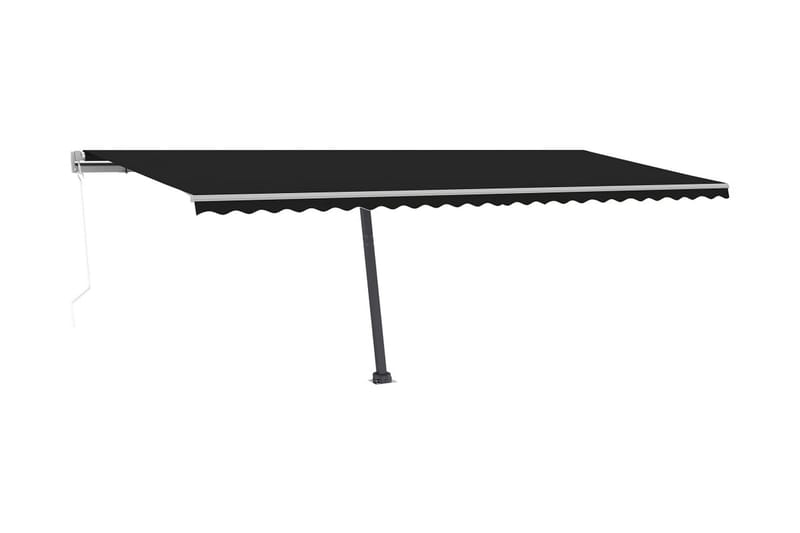 Fristående markis automatisk 600x350 cm antracit - Grå - Utemöbler - Solskydd - Markiser - Fönstermarkis