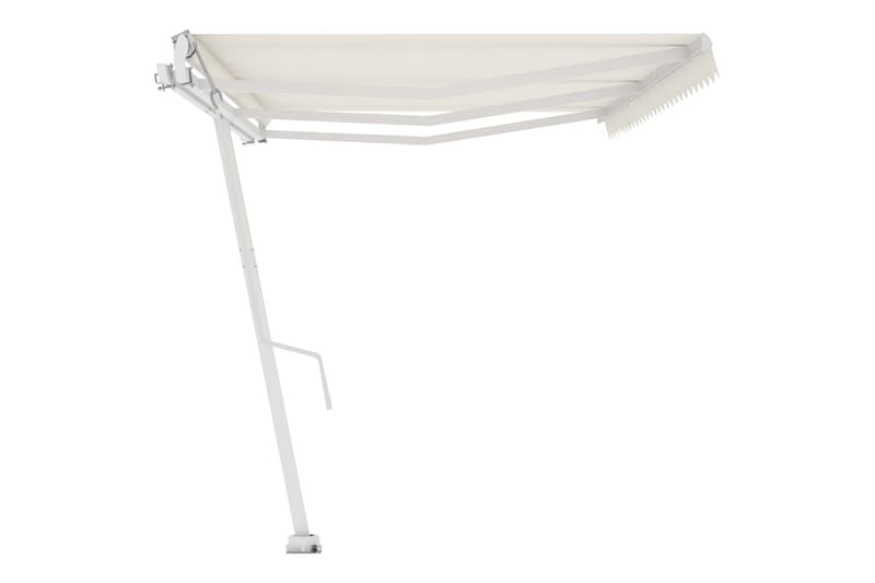 Fristående markis automatisk 600x350 cm gräddvit - Vit - Utemöbler - Solskydd - Markiser - Balkongmarkis
