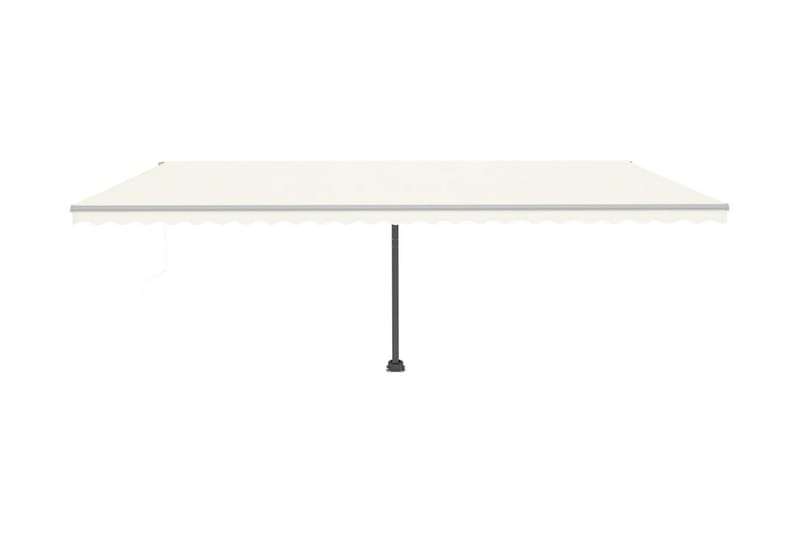 Fristående markis automatisk 600x350 cm gräddvit - Vit - Utemöbler - Solskydd - Markiser - Fönstermarkis