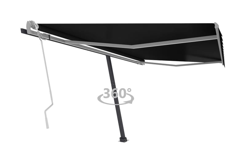 Fristående markis manuell 400x300 cm antracit - Grå - Utemöbler - Solskydd - Markiser - Balkongmarkis