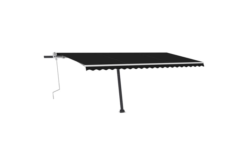 Fristående markis manuell 500x300 cm antracit - Grå - Utemöbler - Solskydd - Markiser - Balkongmarkis