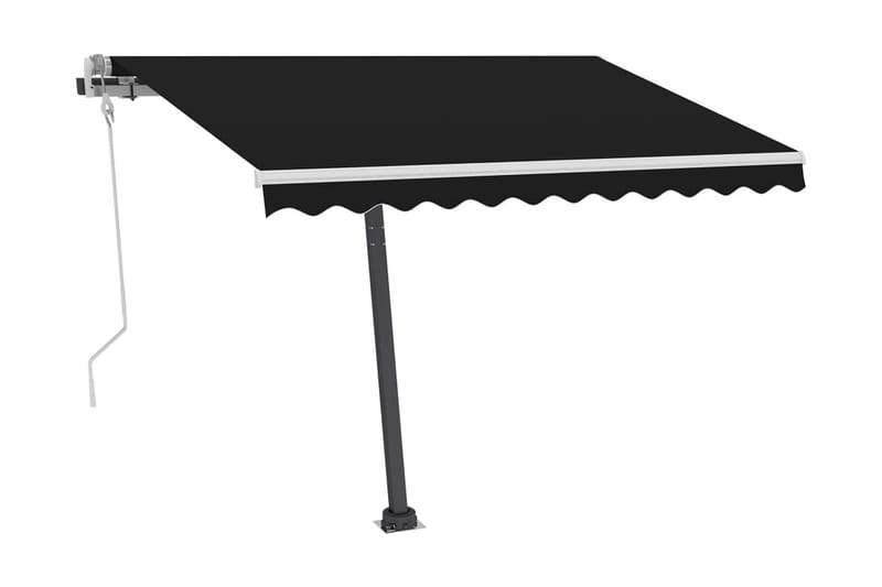 Fristående markis manuellt infällbar 300x250 cm antracit - Grå - Utemöbler - Solskydd - Markiser - Balkongmarkis