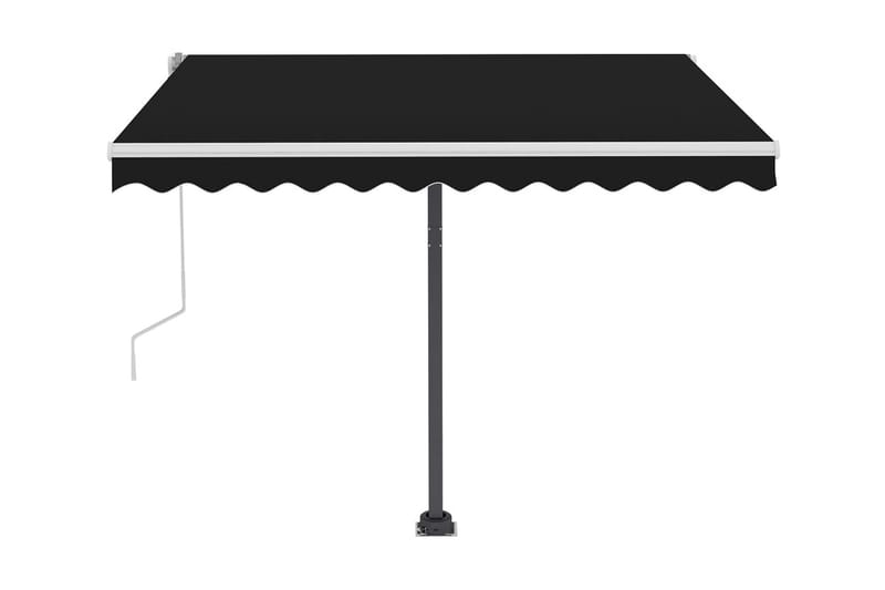 Fristående markis manuellt infällbar 300x250 cm antracit - Grå - Utemöbler - Solskydd - Markiser - Balkongmarkis
