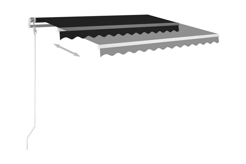 Fristående markis manuellt infällbar 300x250 cm antracit - Grå - Balkongmarkis - Markiser - Terrassmarkis