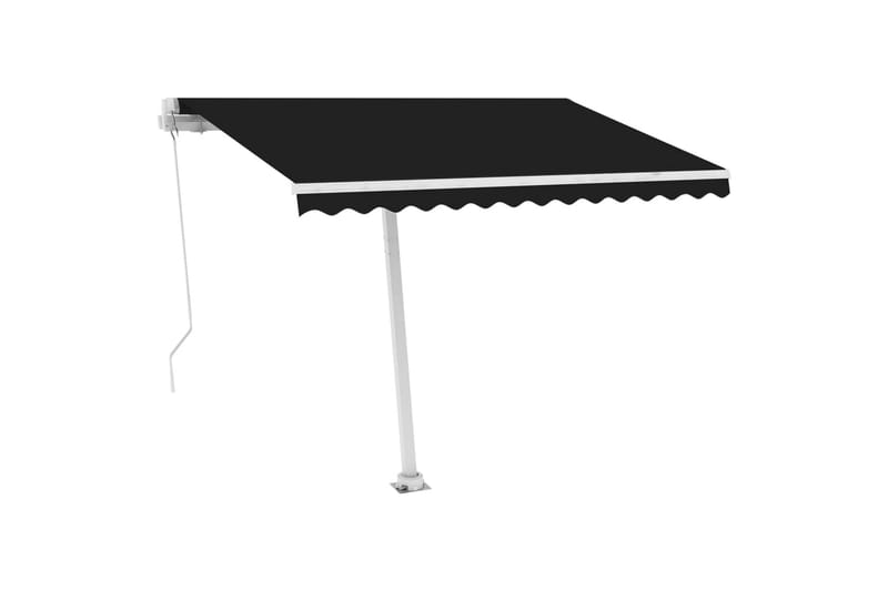 Fristående markis manuellt infällbar 350x250 cm antracit - Grå - Utemöbler - Solskydd - Markiser - Balkongmarkis
