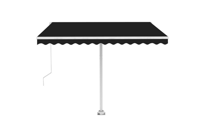 Fristående markis manuellt infällbar 350x250 cm antracit - Grå - Utemöbler - Solskydd - Markiser - Balkongmarkis