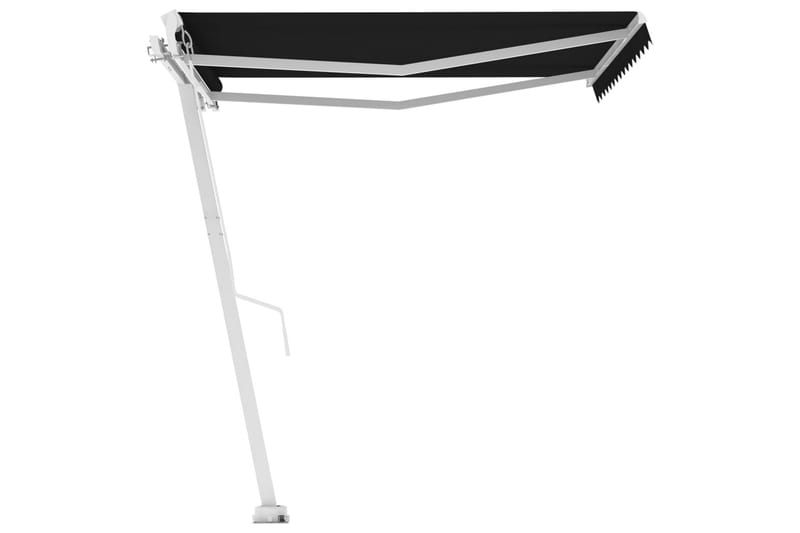 Fristående markis manuellt infällbar 350x250 cm antracit - Grå - Utemöbler - Solskydd - Markiser - Balkongmarkis