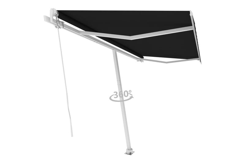 Fristående markis manuellt infällbar 400x300 cm antracit - Grå - Utemöbler - Solskydd - Markiser - Balkongmarkis